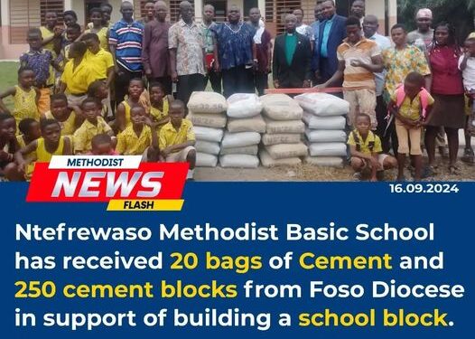 Methodist Foso Diocese supports Ntefrewaso Methodist Basic School