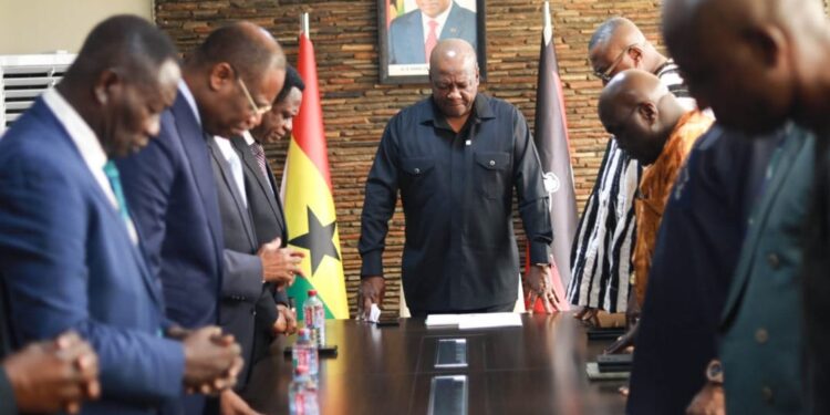 GPCC Chairman Leads Delegation to Congratulate President-Elect Mahama