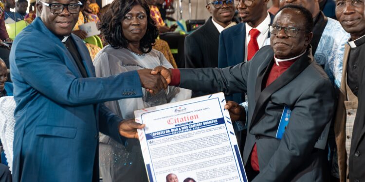 Volta Regional Minister Commends Apostle Quampah During Ho Area Church of Pentecost Farewell