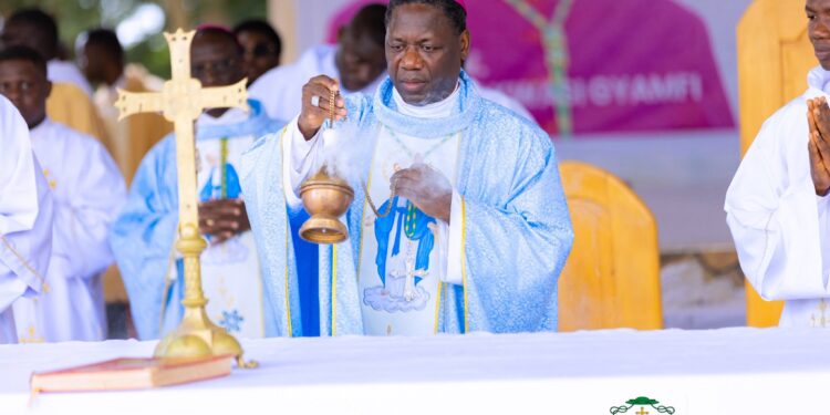 Sunyani Catholic Diocese Closes Assumption Feast with Apostolic Nuncio’s Grotto Mass